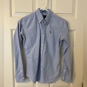 Ralph Lauren Slim fit long sleeve dress shirt, size 0